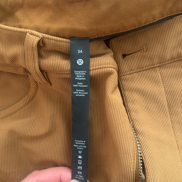 Lululemon ABC Slim-fit corduroy Pants - men’s Size 32L X 34W - Picture 5 of 7